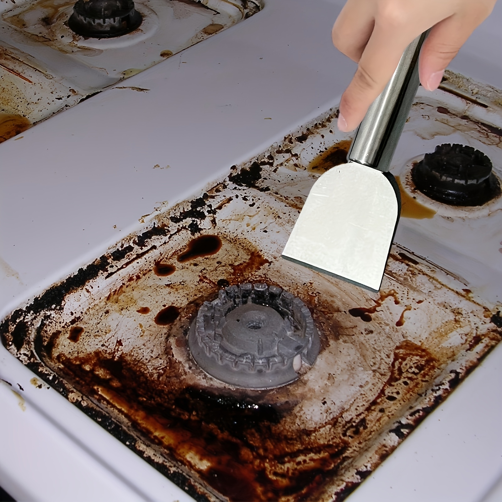 Home Kitchen Bathroom Cleaning - Versatile cleaning scraper Durable metal stainless