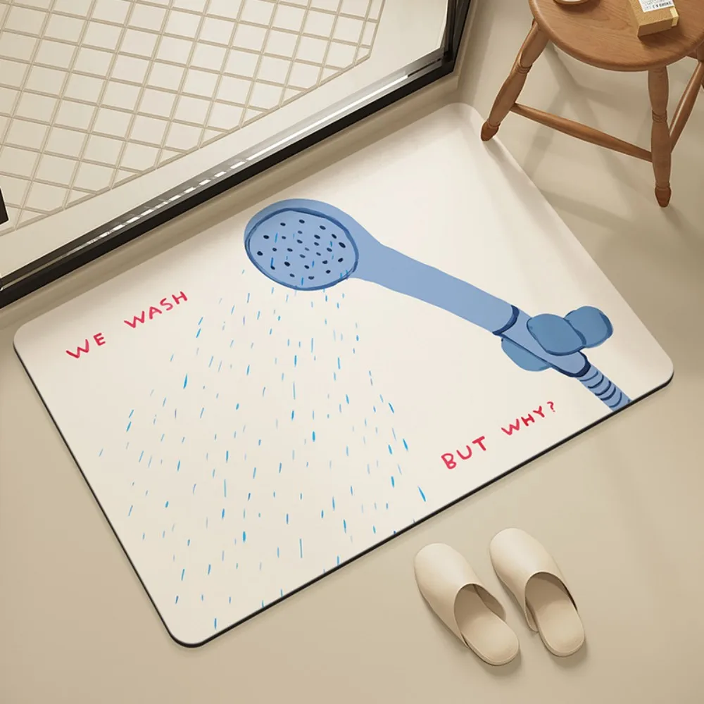Home Made Bathroom Vanity - Witty Bathroom-Themed Mat for Home Shower