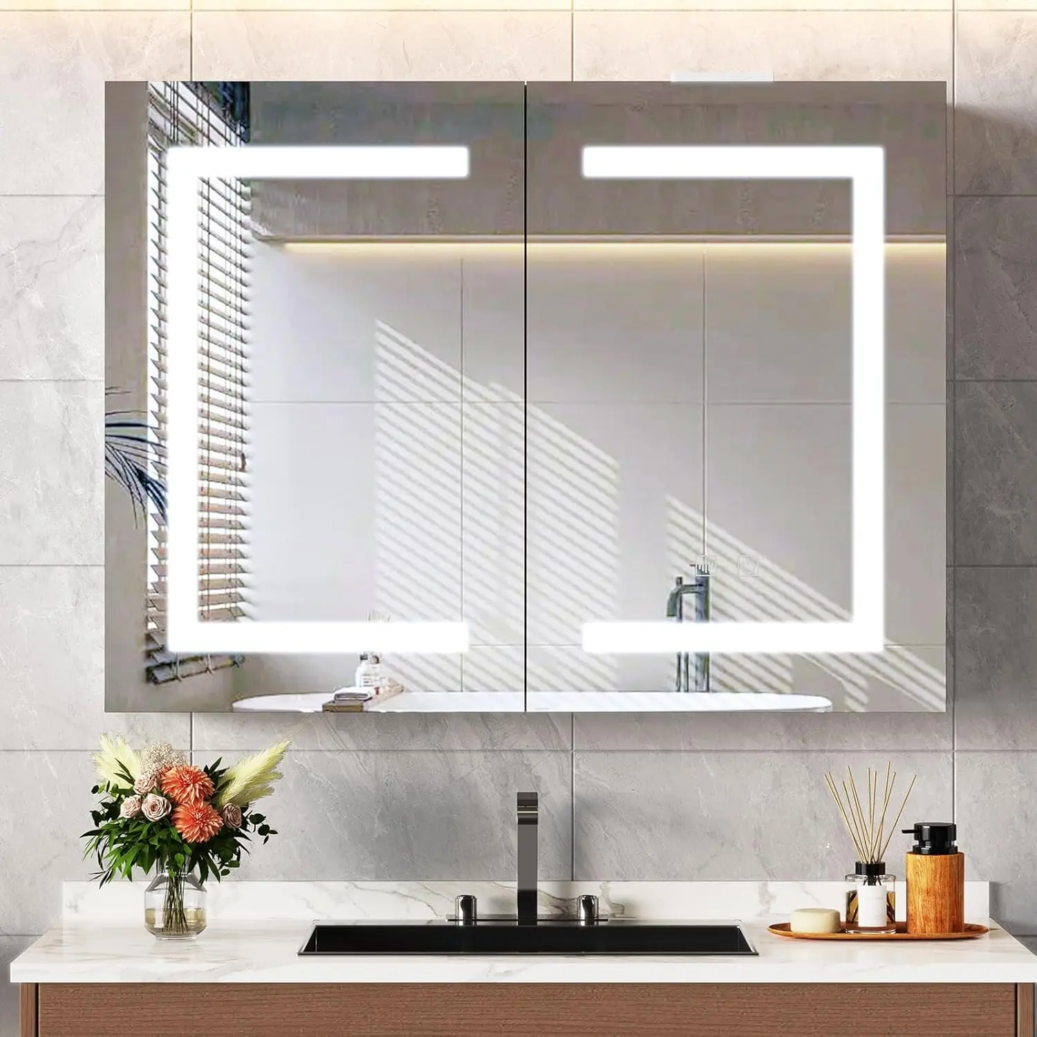Bathroom Mirror Led - Bathroom Medicine Cabinet with Mirror and