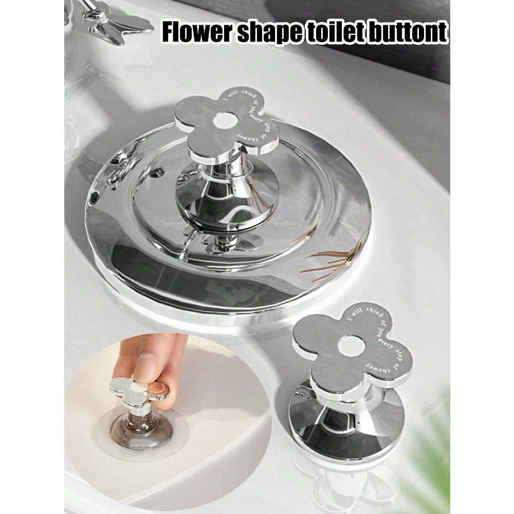 Plunger Toilet - 1pc Floral Cartoon Toilet Flush Handle,
