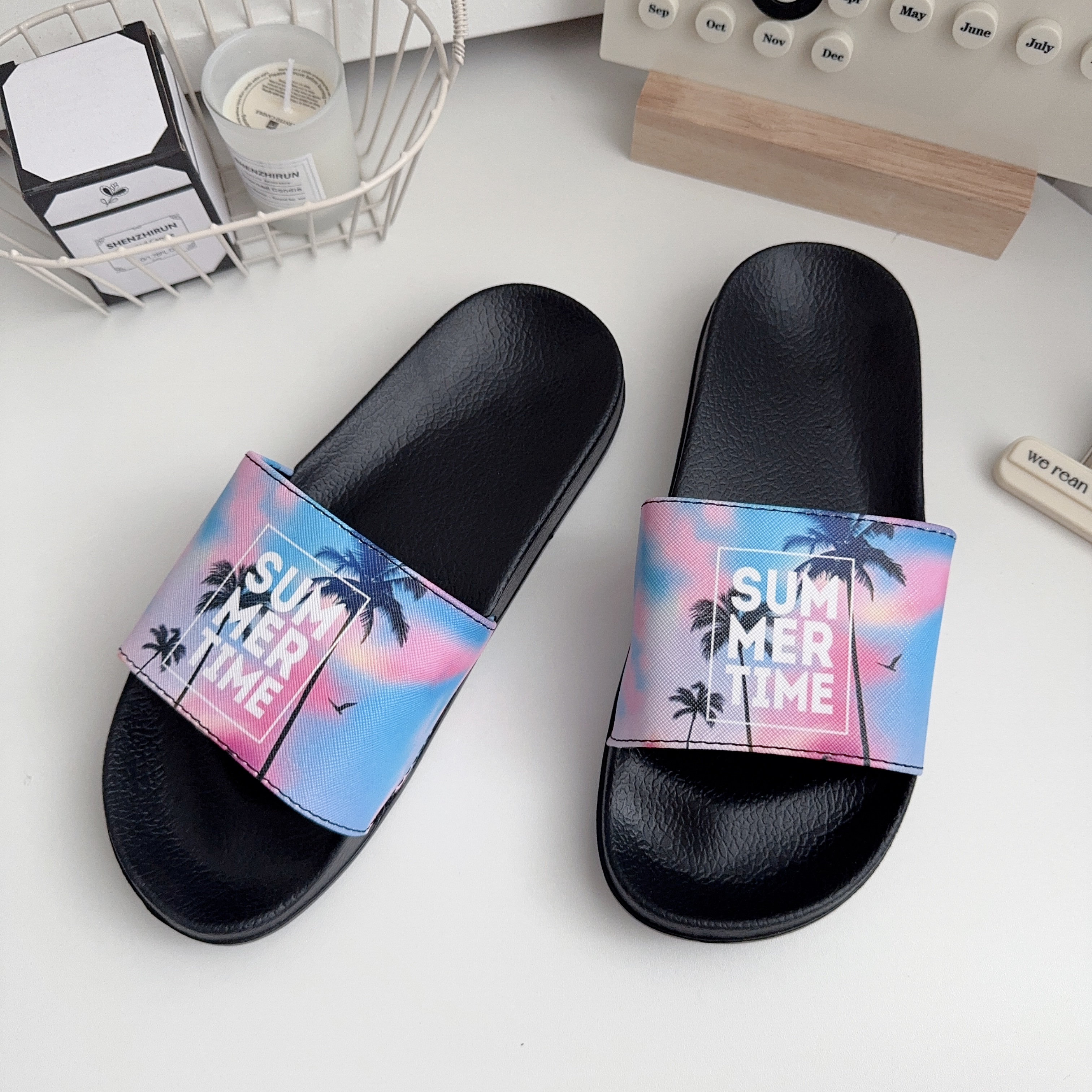 Home Bathroom Size - Women's Coconut Tree Summer Scenery Pattern