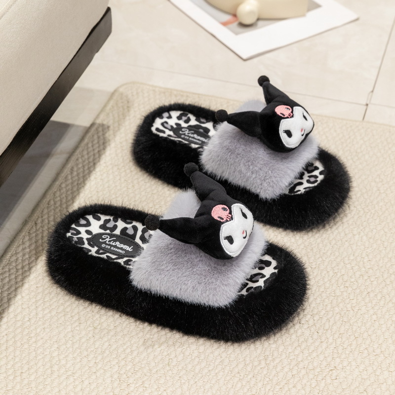 Your Home Bathroom - Cute Kuromi Home Indoor Shoes Kawaii