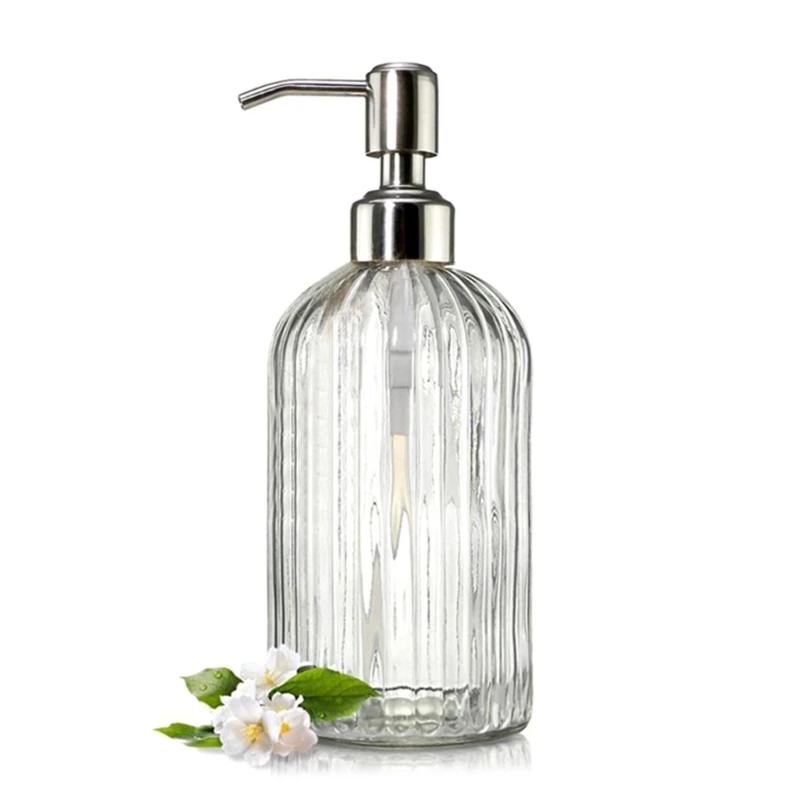 Glass Soap Dish - Soap Dispenser Bathroom Clear Glass Empty