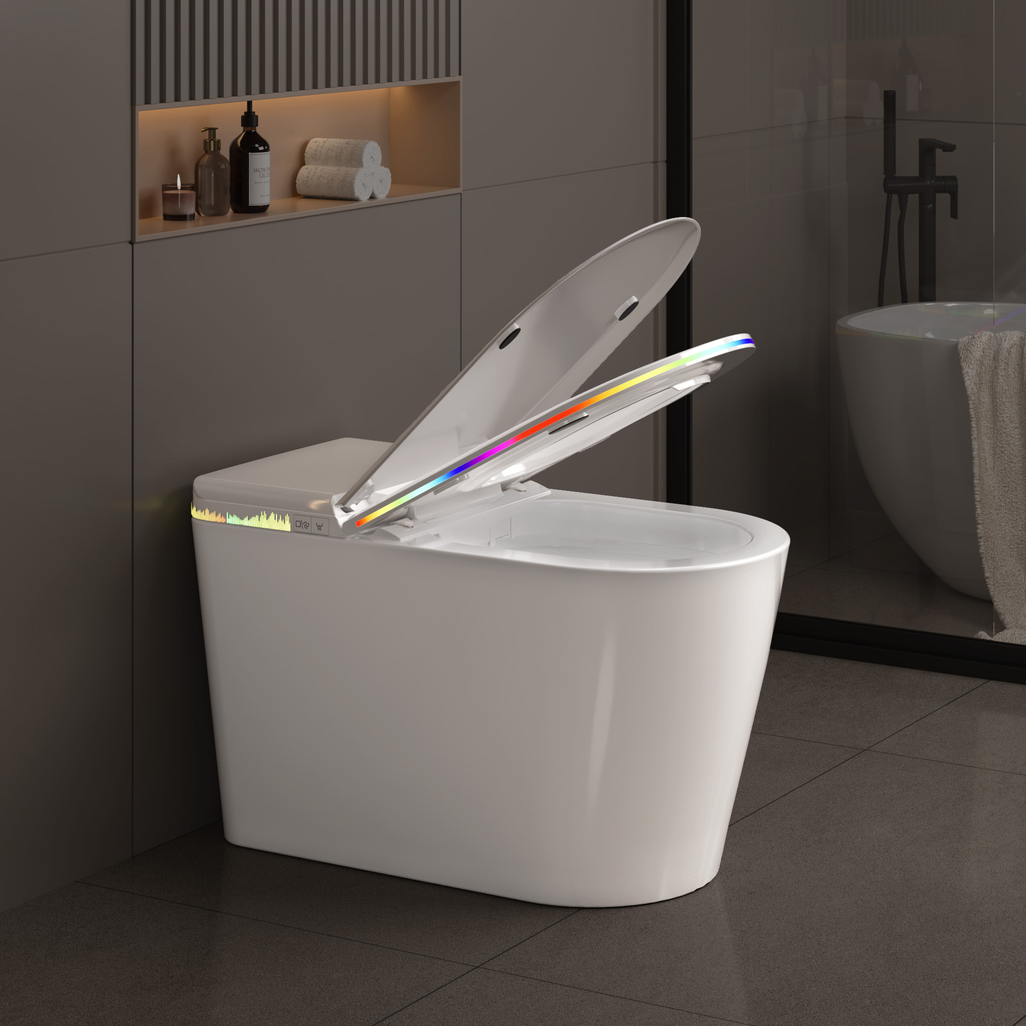 Plunger Toilet - Smart Bidet Toilet Seat Heated Seat