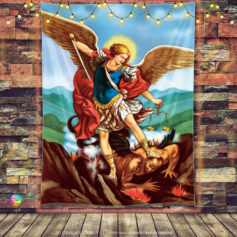 Home Bathroom Supplies - Jesus Virgin Mary Tapestry Home Decorative