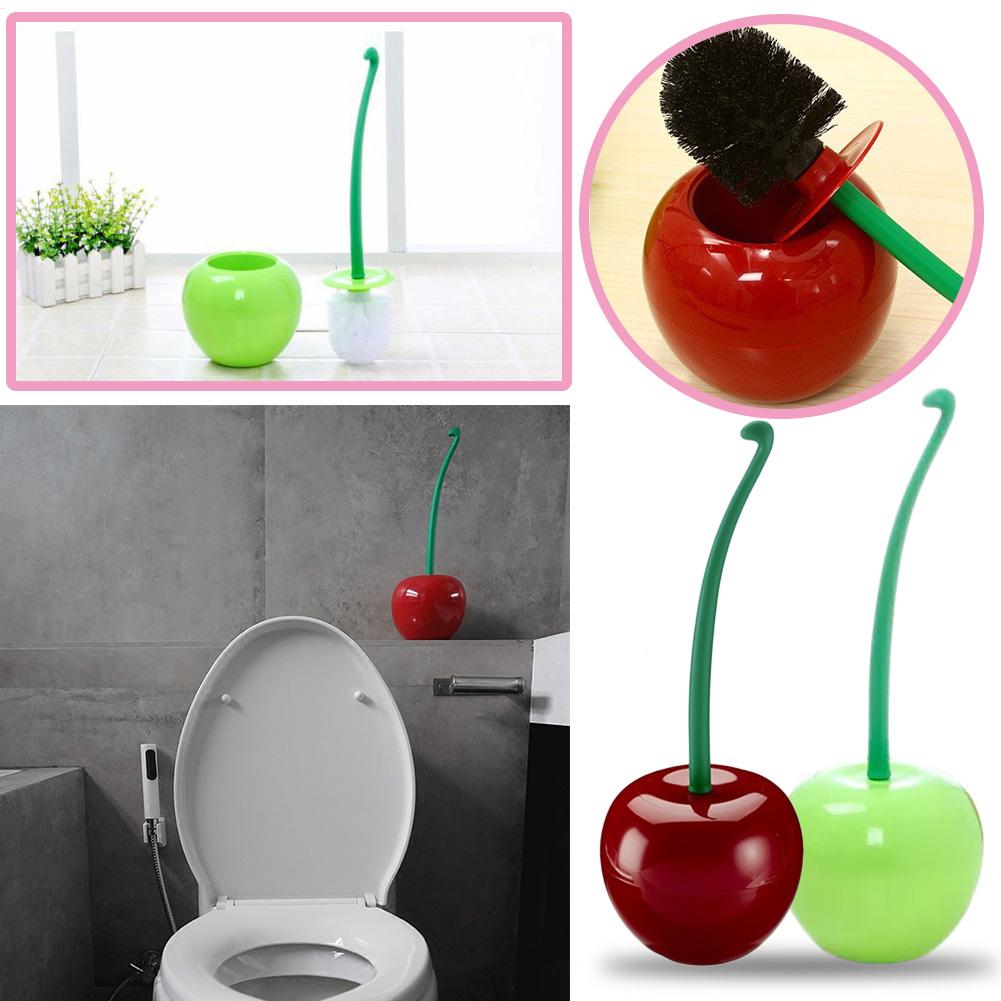 Home Bathroom Set - Cherry Toilet Brush And Holder Set
