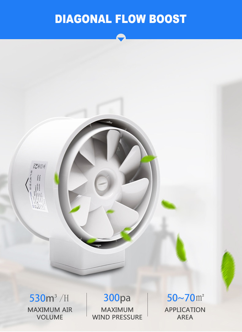 2026 6'' Inline Duct Fan Air V - Home Bathroom Extractor Fan ulasan dan harga