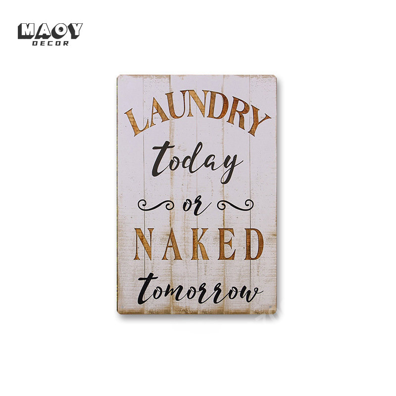 Slogan Metal Tin Sign Laundry  - Home Bathroom Wall Decor ulasan dan harga
