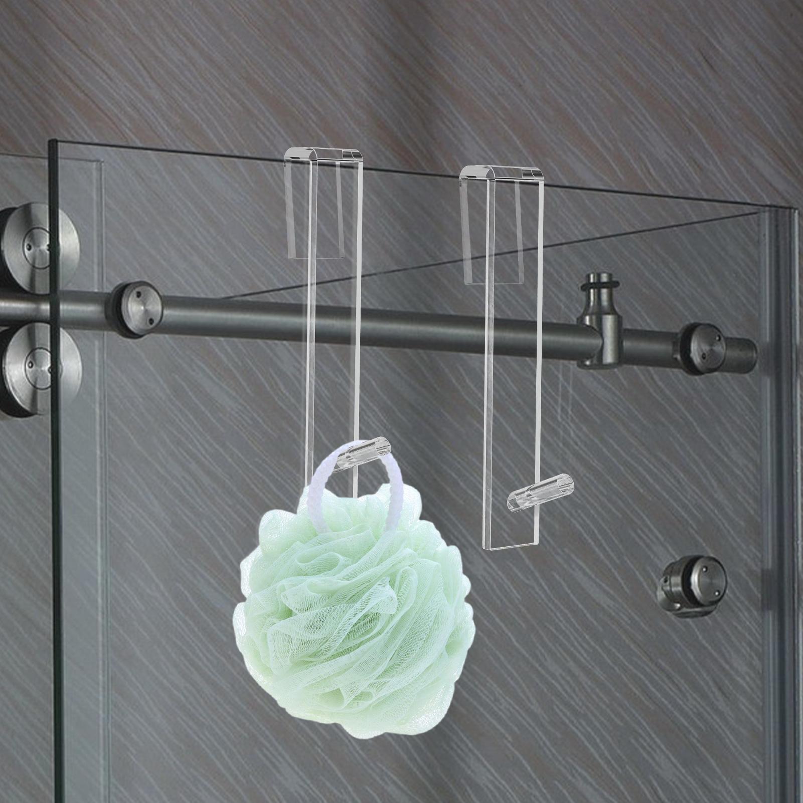 Shower Door Hooks Acrylic Coat - Home Bathroom Door ulasan dan harga