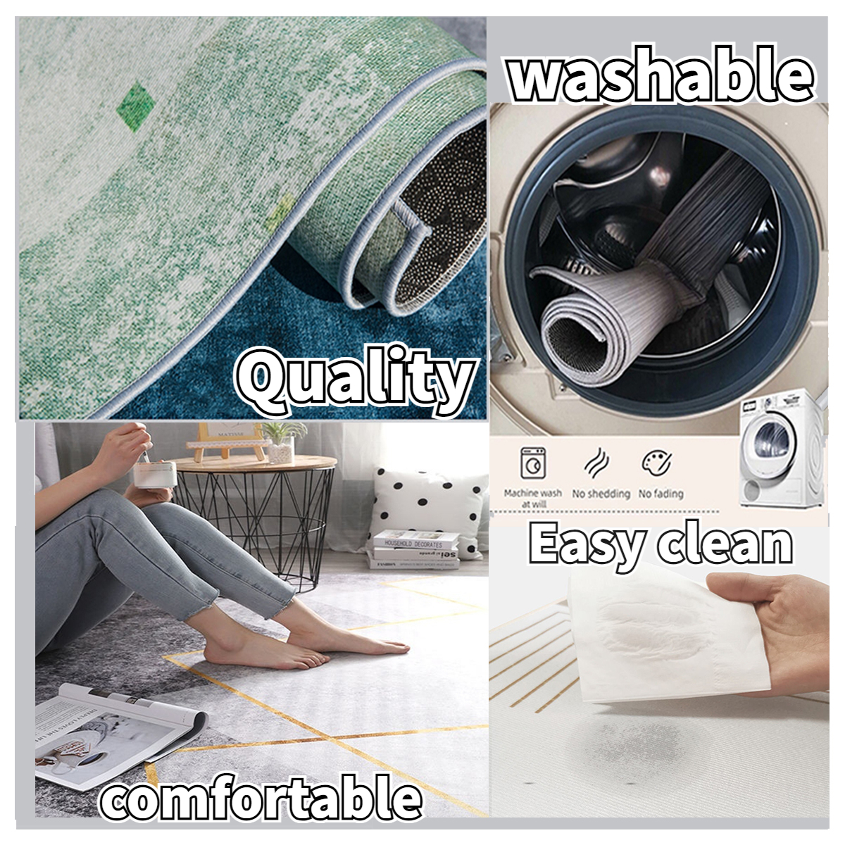 Modern Blue Grey Abstract Easy - Home Kitchen Bathroom Cleaning ulasan dan harga