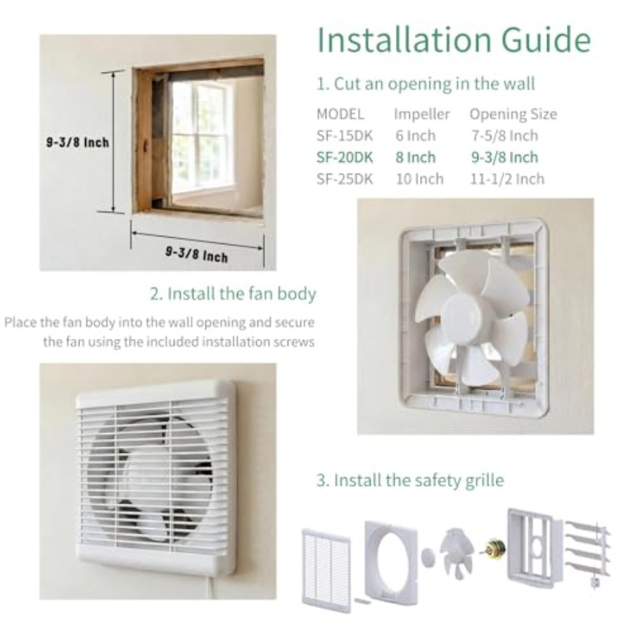 8 Window Shutter Exhaust Fan x - Home Bathroom Extractor Fan ulasan dan harga