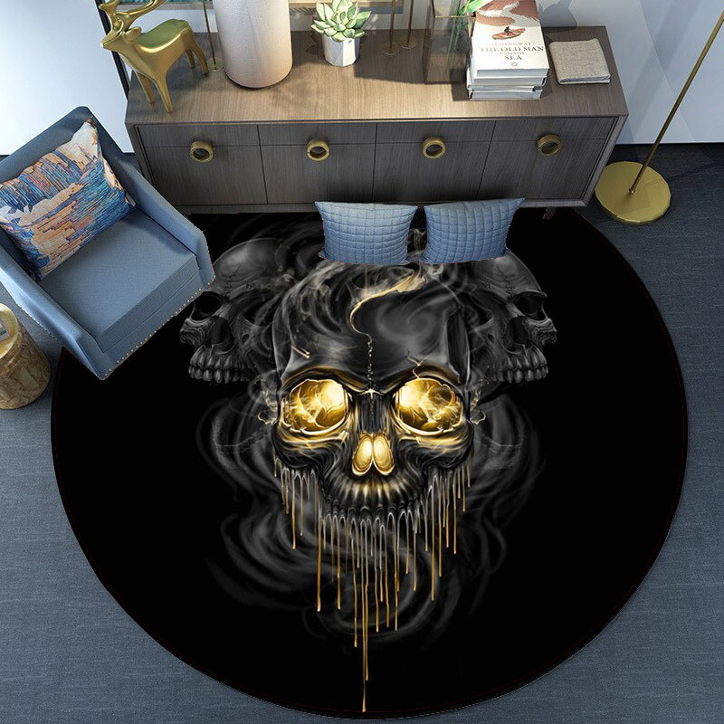 VIKAMA Gothic Skull Round Floo - Home Made Bathroom Vanity ulasan dan harga