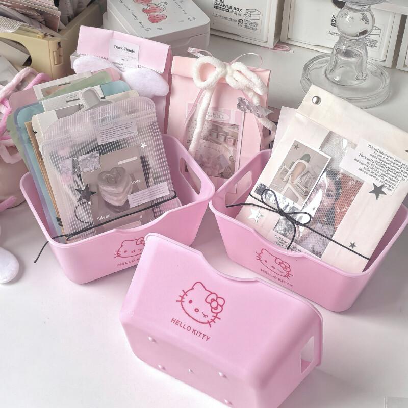 Cute pink storage desktop stor - Home Goods Bathroom Storage ulasan dan harga