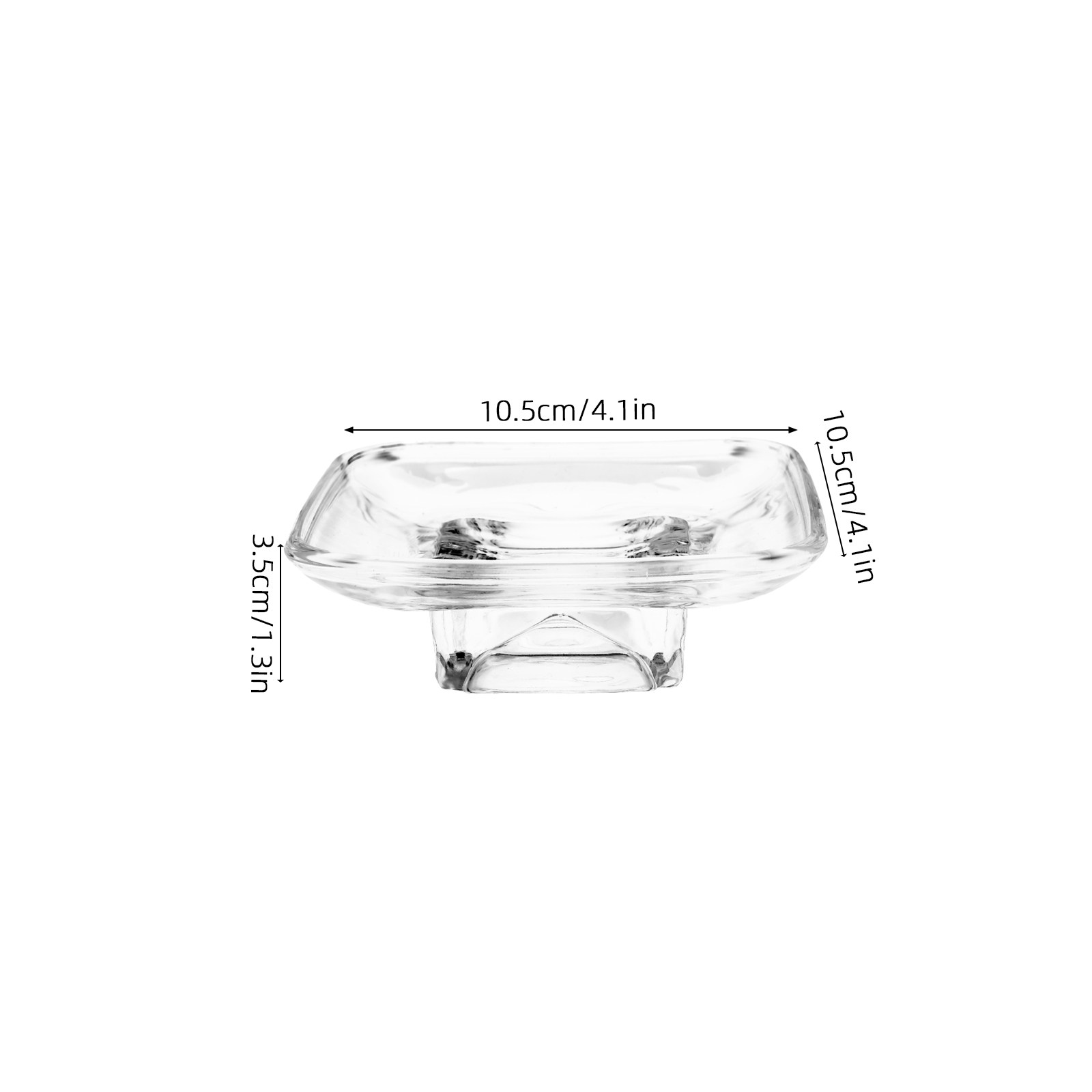 4Pcs Transparent Glass Soap Tr - Glass Soap Dish ulasan dan harga