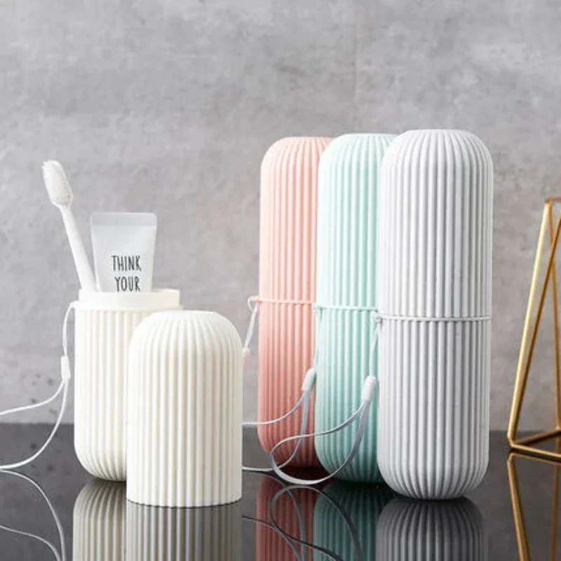 Travel Toothbrush Cup Box Roun - Home Bathroom Supplies ulasan dan harga