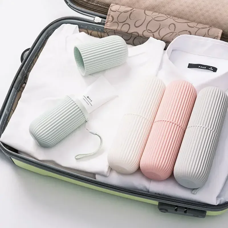 Travel Toothbrush Cup Box Roun - Home Bathroom Supplies ulasan dan harga