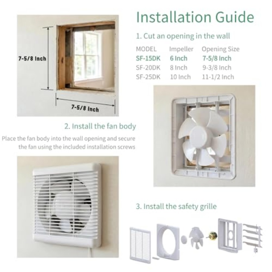 6 ch Small Wdow Shutter Exhaus - Home Bathroom Extractor Fan ulasan dan harga
