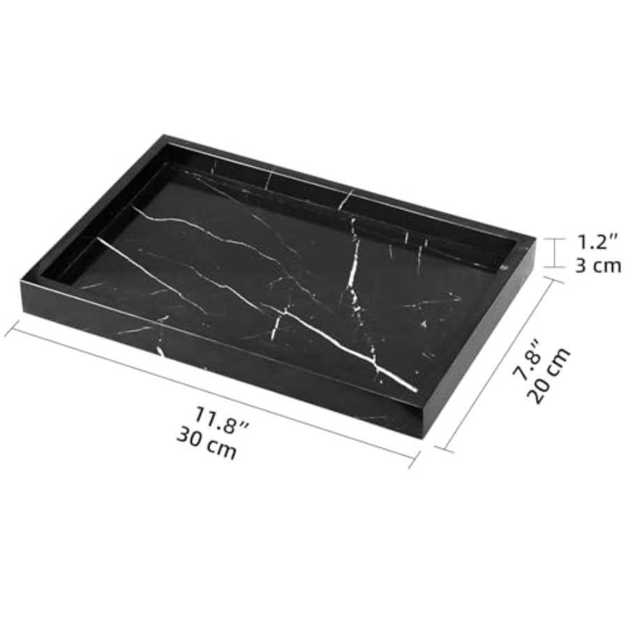Marble Bathroom Vanity Tray, N - Home Bathroom ulasan dan harga
