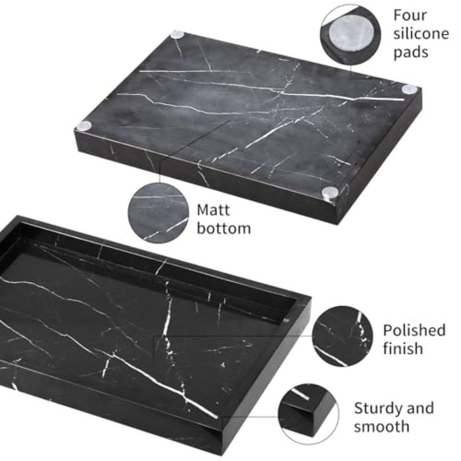 Marble Bathroom Vanity Tray, N - Home Bathroom ulasan dan harga
