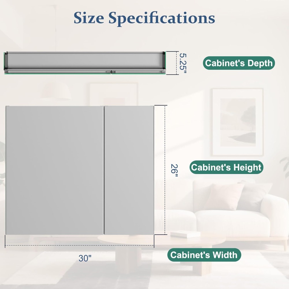 Bathroom Medicine Cabinet with - Home Bathroom Door ulasan dan harga