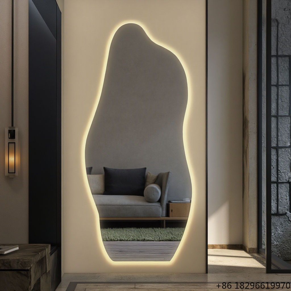 Irregular LED Bathroom Mirror  - Bathroom Mirror Led ulasan dan harga