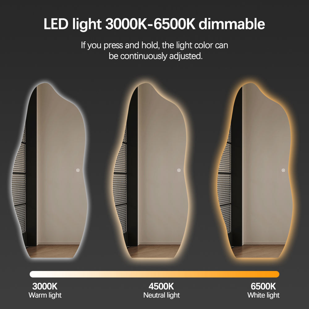 Irregular LED Bathroom Mirror  - Bathroom Mirror Led ulasan dan harga