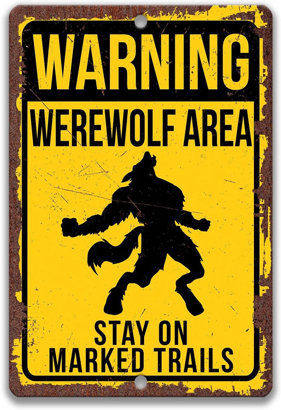 Werewolf Sign, Howling Metal T - Home Bathroom Wall Decor ulasan dan harga