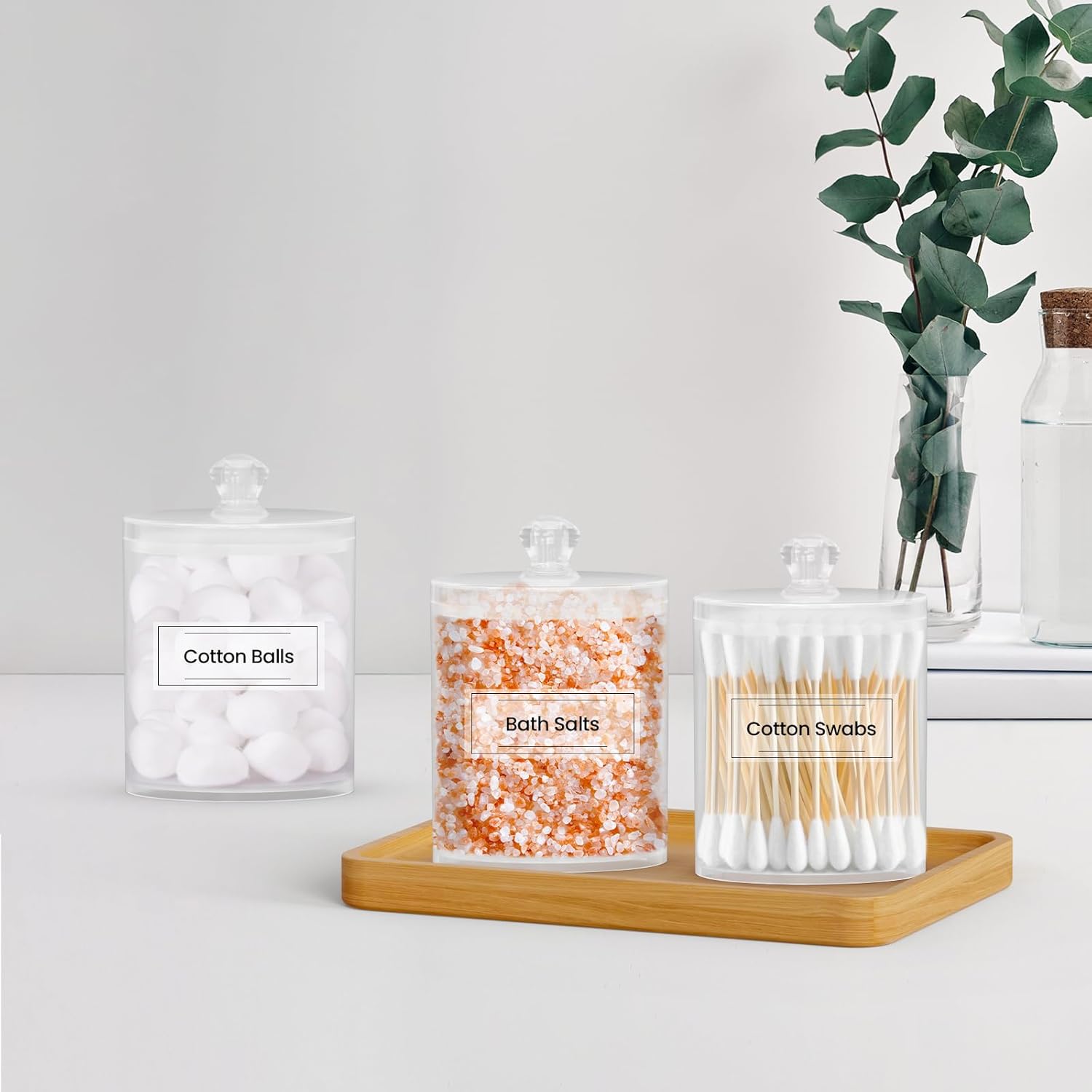 Acrylic Qtip Holder 6 Pack wit - Home Bathroom Set ulasan dan harga