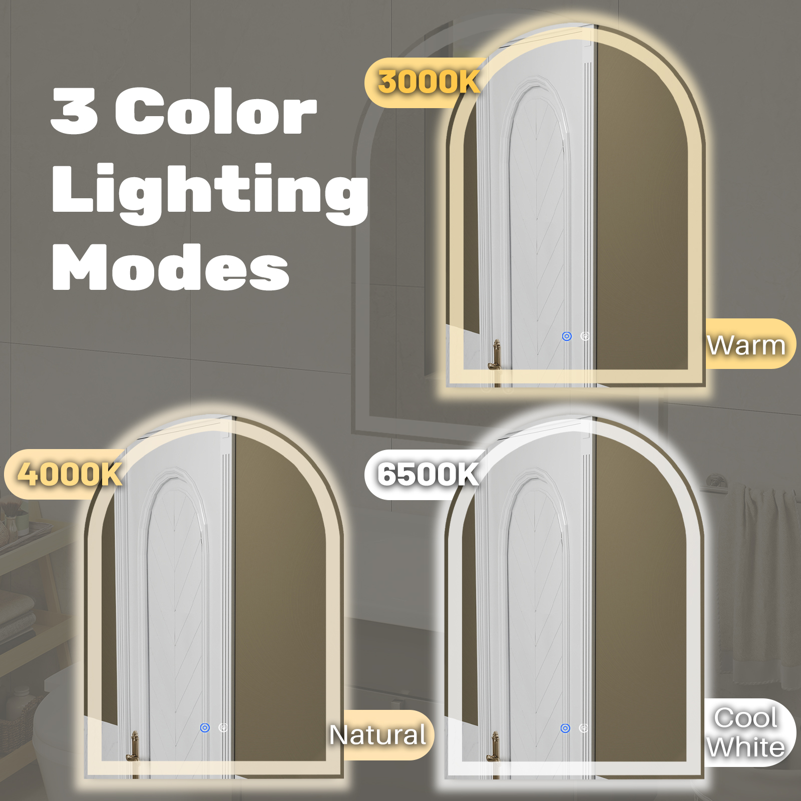 Smart Anti-fog LED Bathroom Mi - Bathroom Mirror Led ulasan dan harga