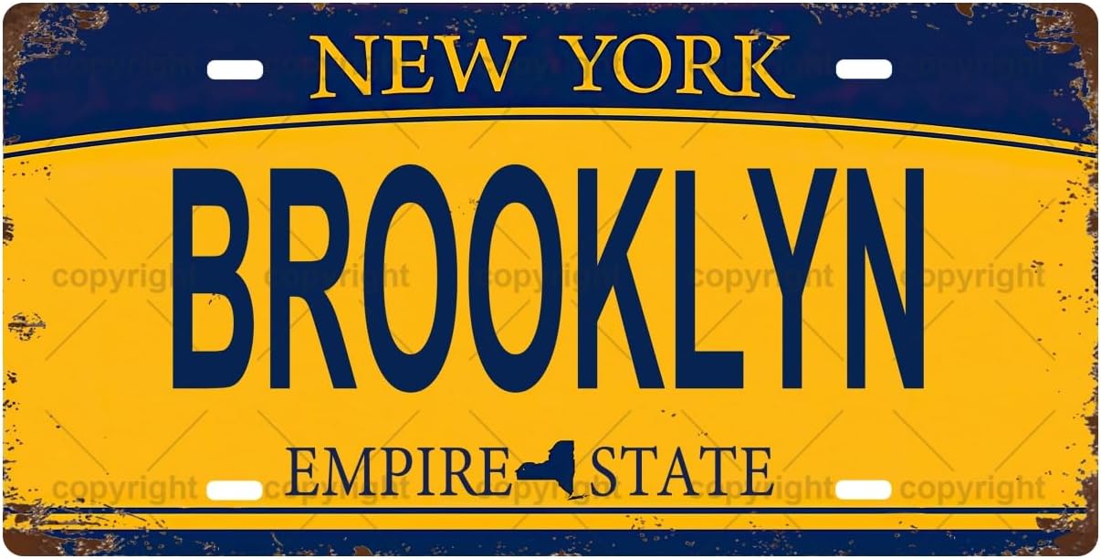 BROOKLYN Vintage Metal Tin Sig - Home Bathroom Wall Decor ulasan dan harga