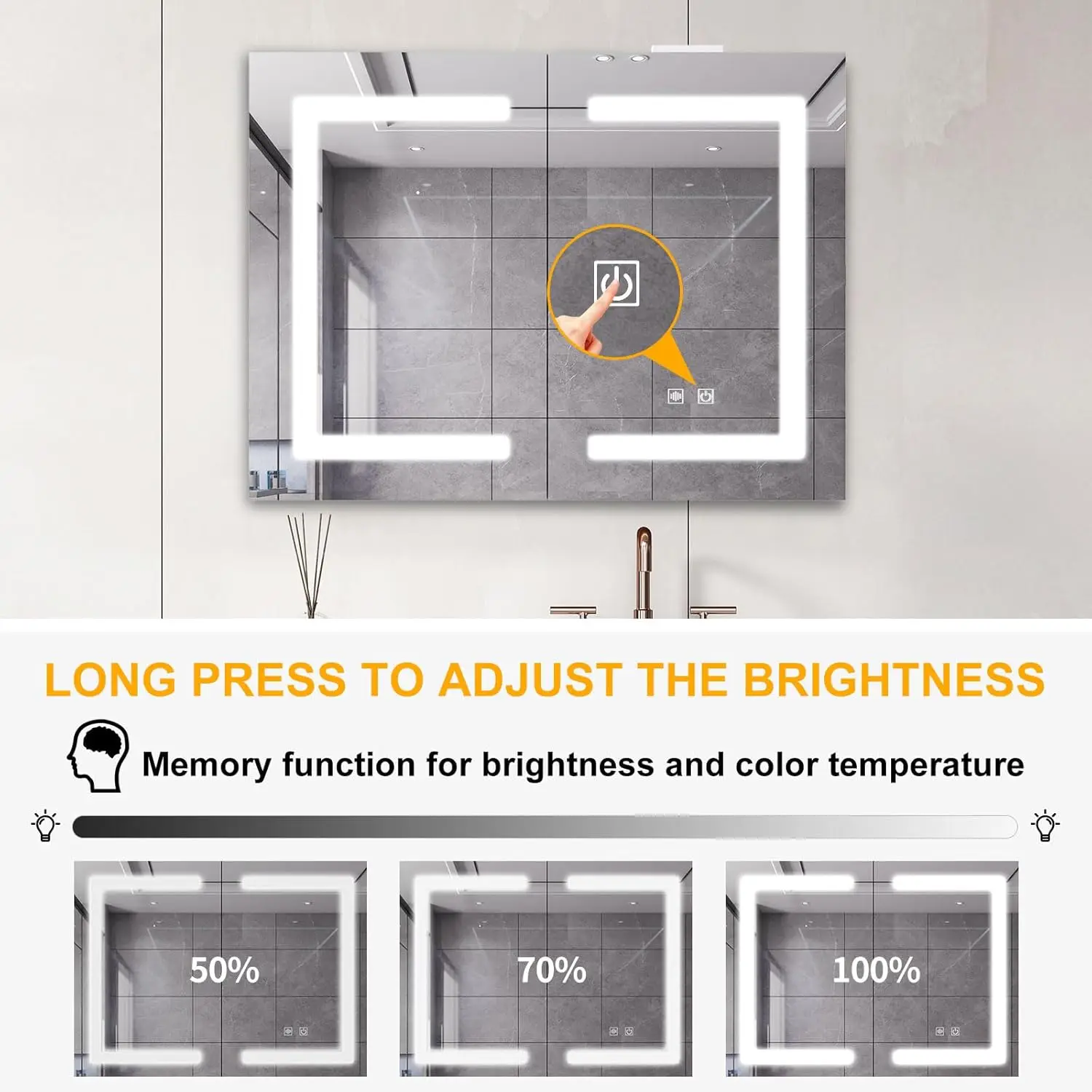 Bathroom Medicine Cabinet with - Bathroom Mirror Led ulasan dan harga