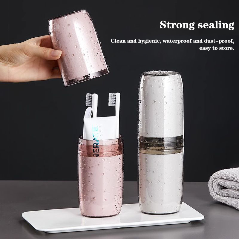 2/4 Cup Toothbrush Storage Box - Home Goods Bathroom Storage ulasan dan harga