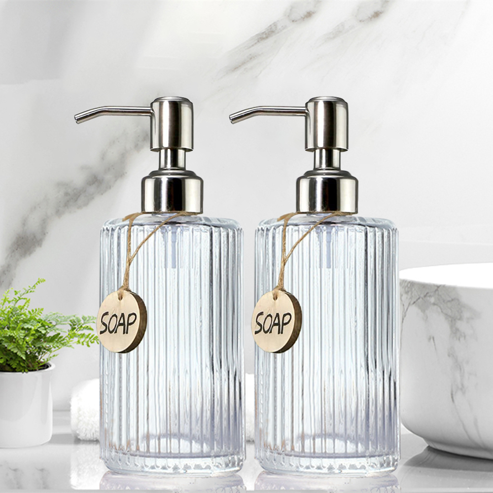 Glass Soap Dispenser with Rust - Glass Soap Dish ulasan dan harga