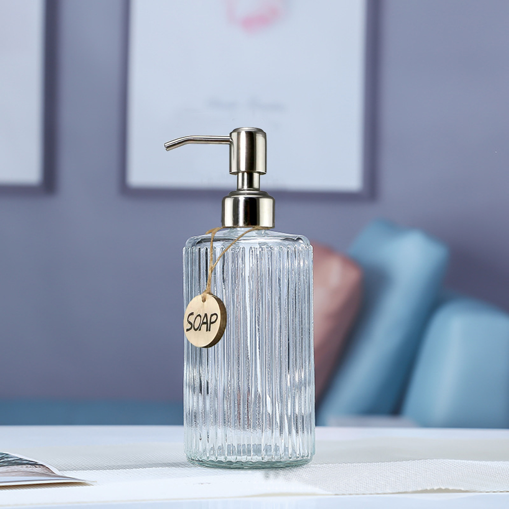 Glass Soap Dispenser with Rust - Glass Soap Dish ulasan dan harga