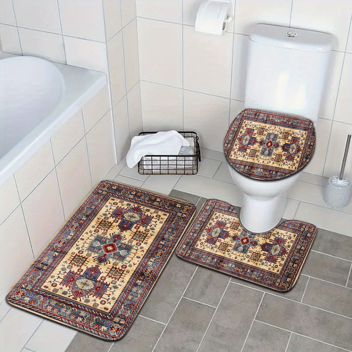 Bathroom Mat Set Toilet Mat Ba - Home Made Bathroom Vanity ulasan dan harga