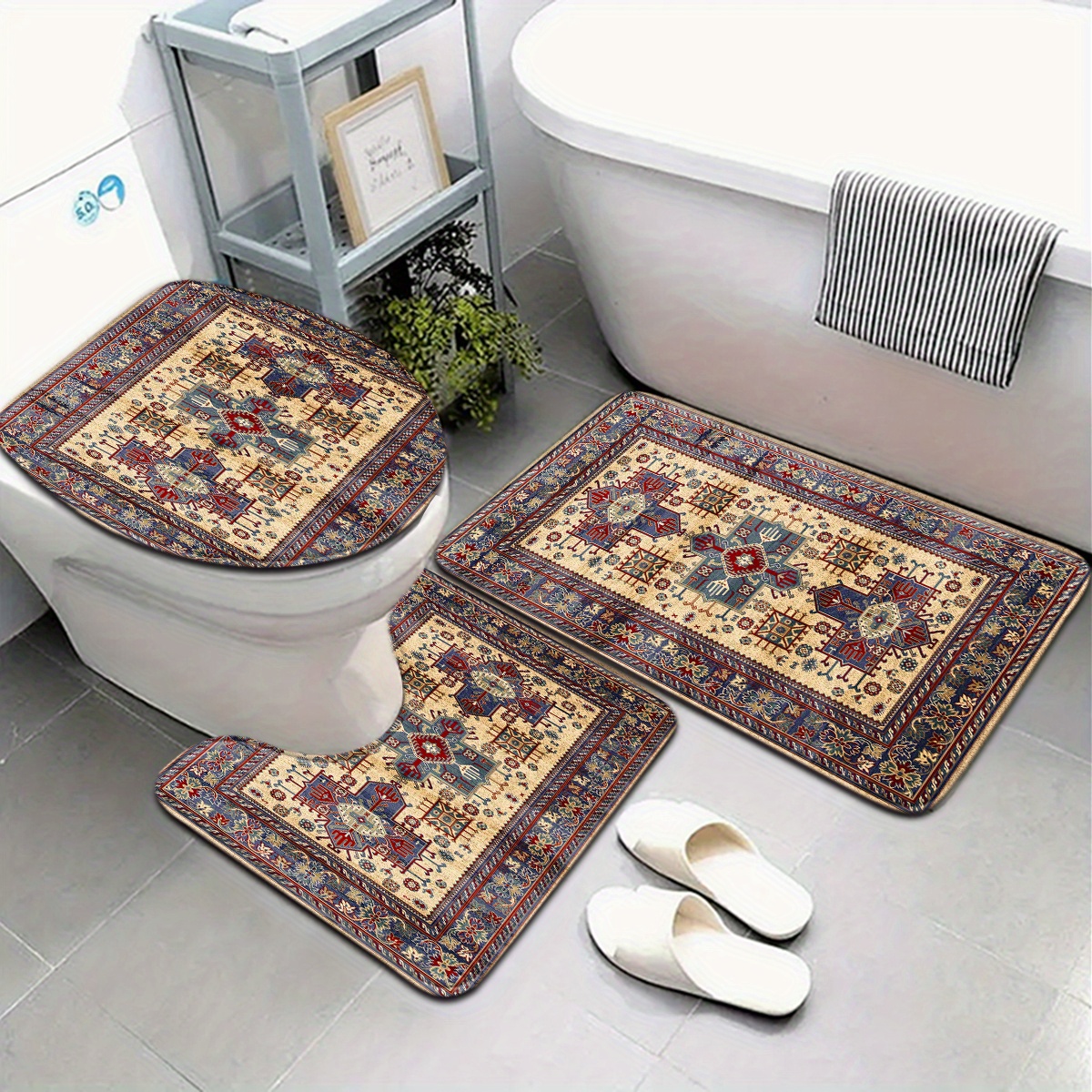 Bathroom Mat Set Toilet Mat Ba - Home Made Bathroom Vanity ulasan dan harga