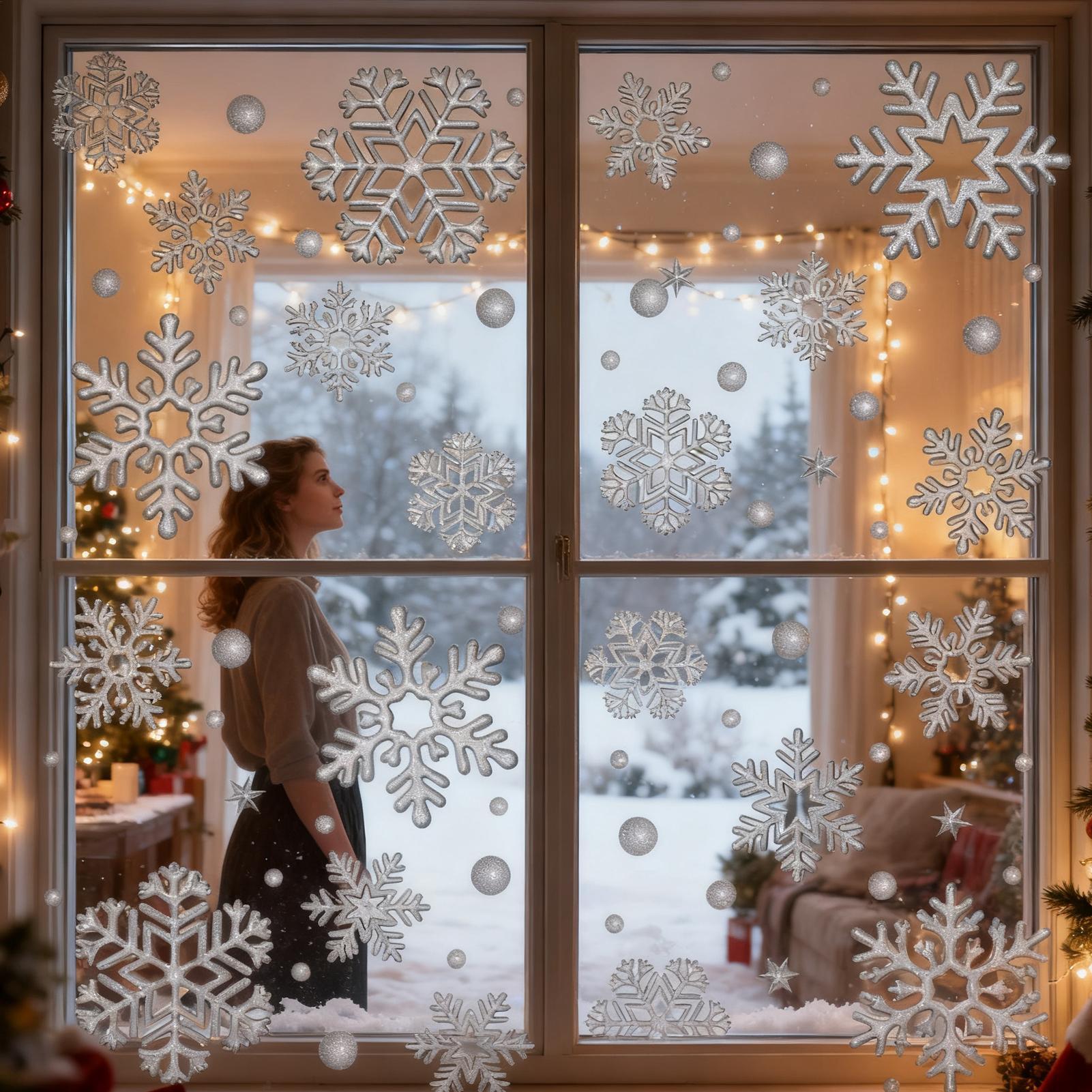 Holiday Window Clings Static R - Home Bathroom Door ulasan dan harga