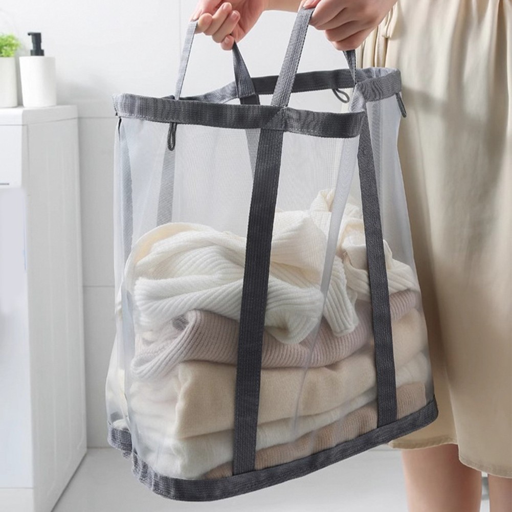 Mesh Laundry Basket Bathroom W - Home Goods Bathroom Storage ulasan dan harga