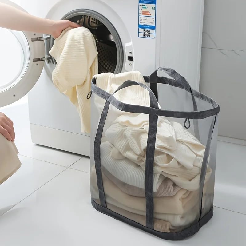 Mesh Laundry Basket Bathroom W - Home Goods Bathroom Storage ulasan dan harga