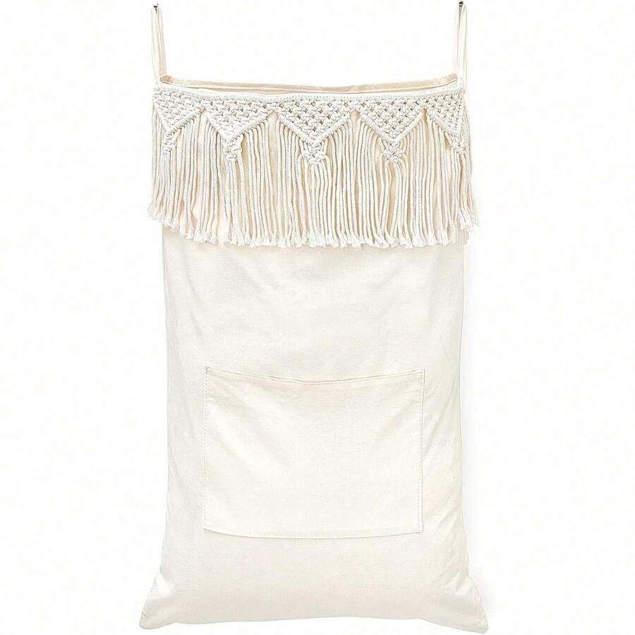 Macrame Hanging Laundry Hamper - Home Bathroom Door ulasan dan harga