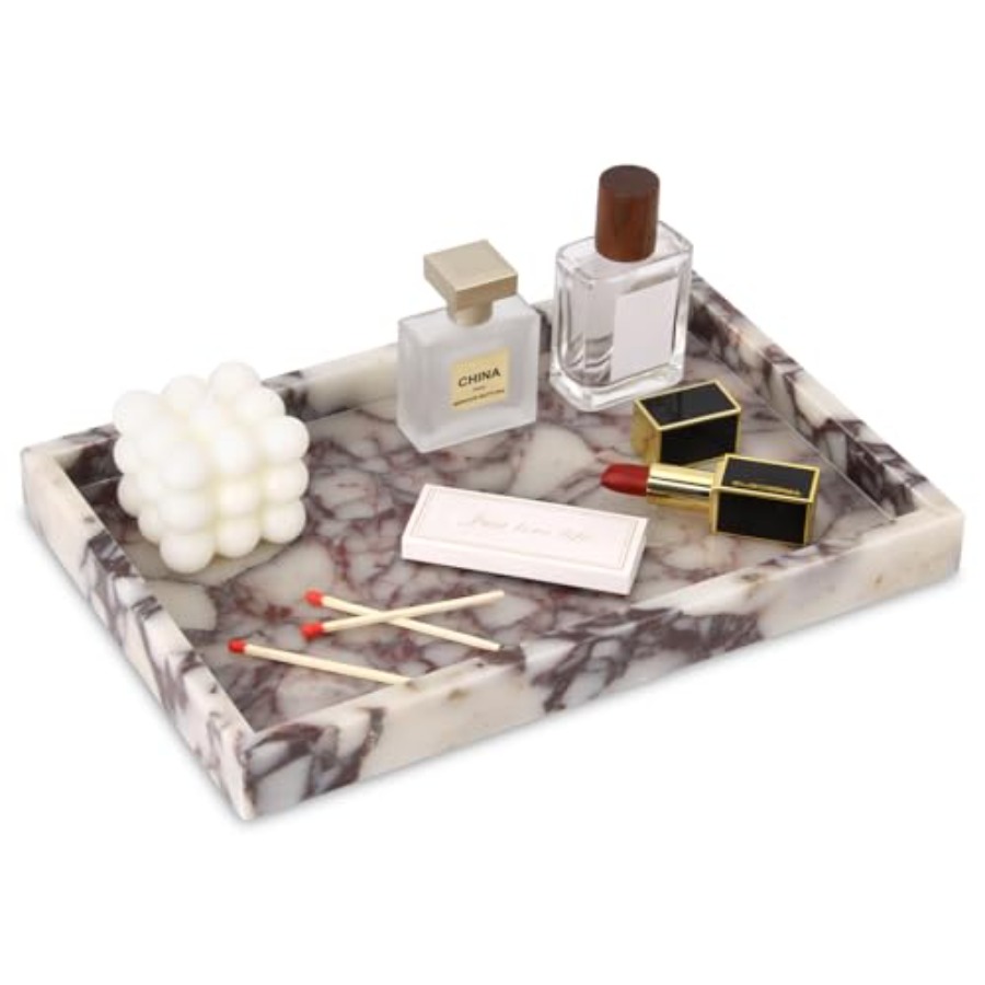 Marble Bathroom Vanity Tray, N - Home Bathroom ulasan dan harga