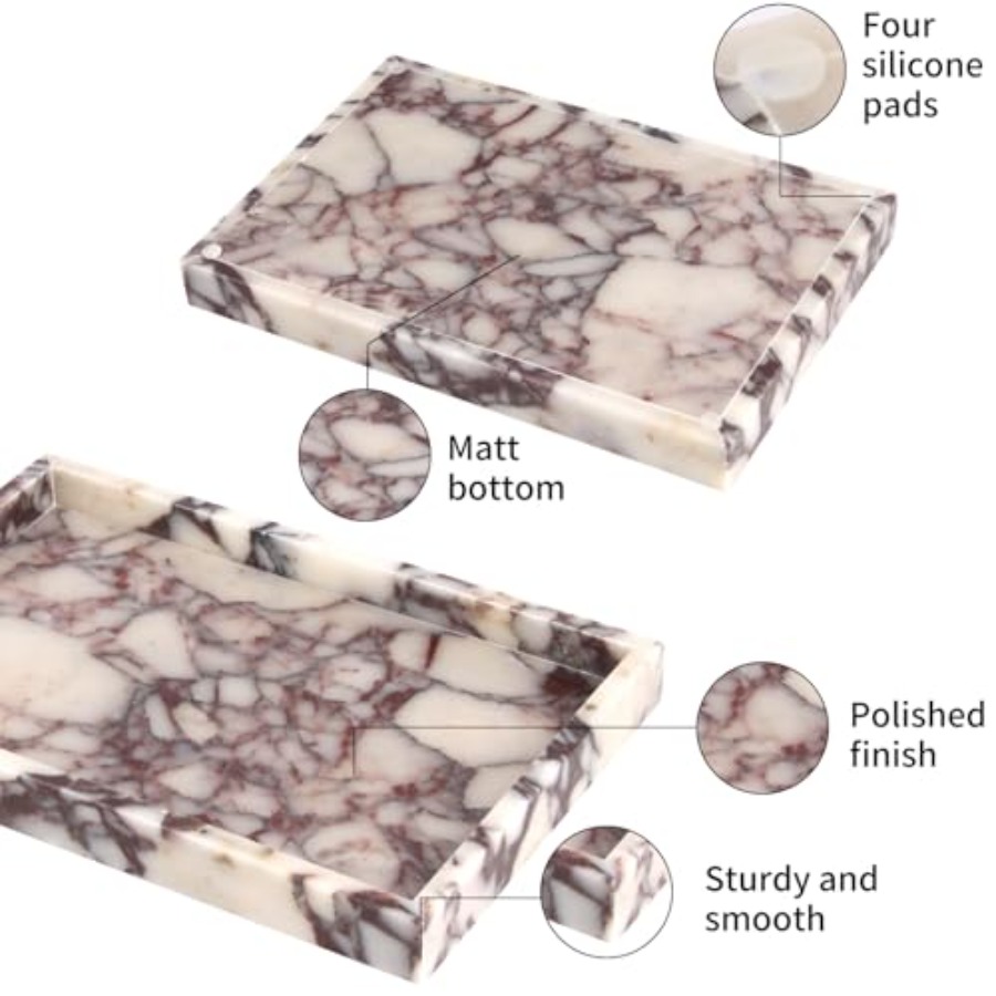 Marble Bathroom Vanity Tray, N - Home Bathroom ulasan dan harga