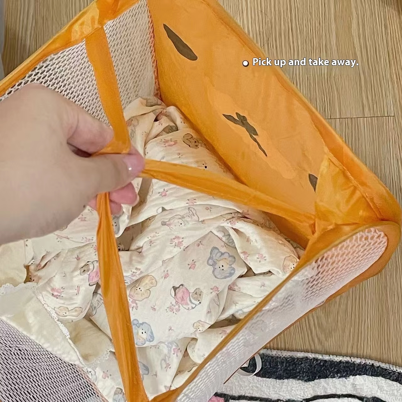 Hot Rilakkuma Mesh Folding Lar - Home Goods Bathroom Storage ulasan dan harga