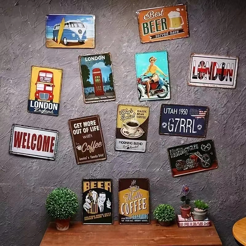 Vintage Pinup Girl Metal Tin S - Home Bathroom Wall Decor ulasan dan harga