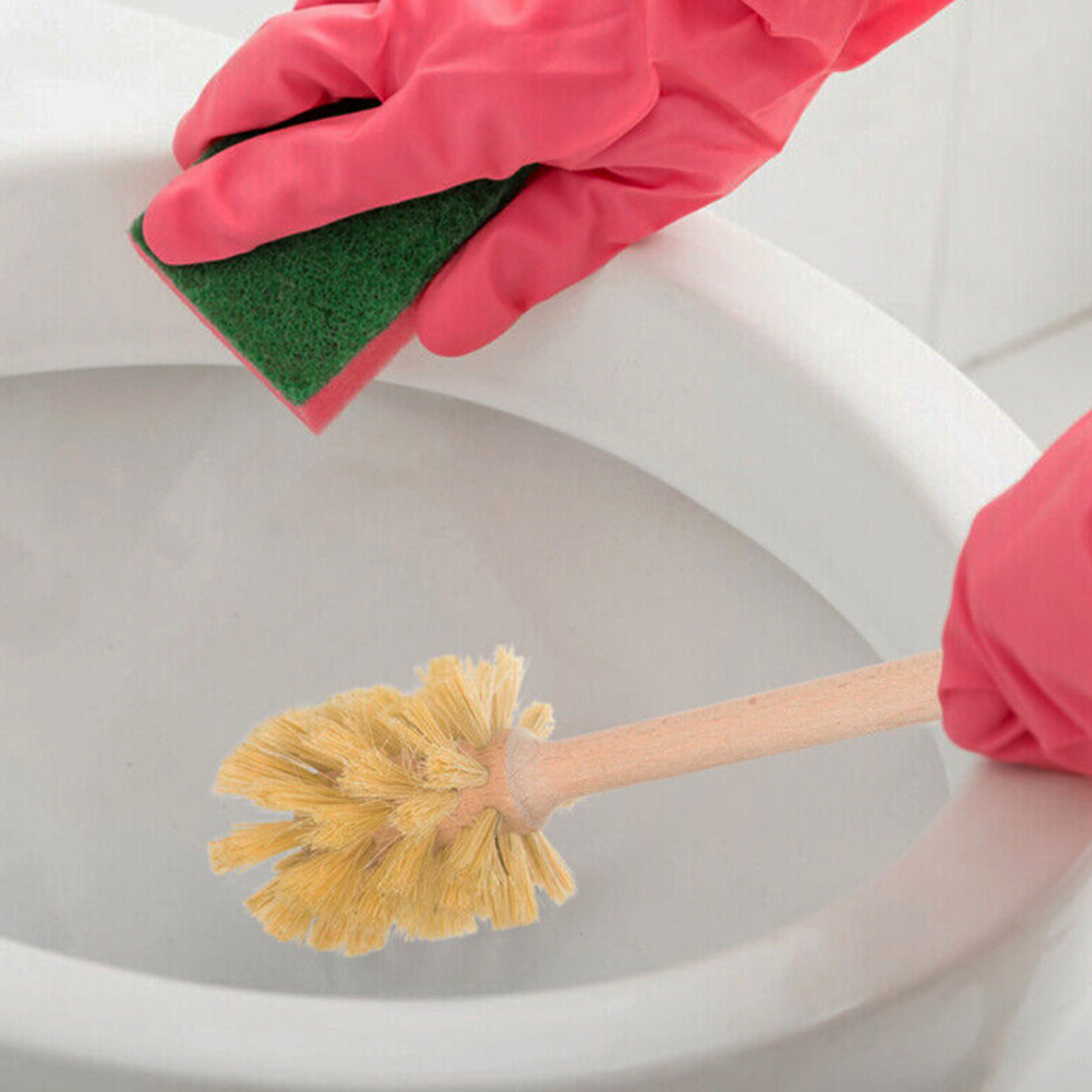 1PC Wooden Toilet Brush Long H - Home Bathroom Supplies ulasan dan harga