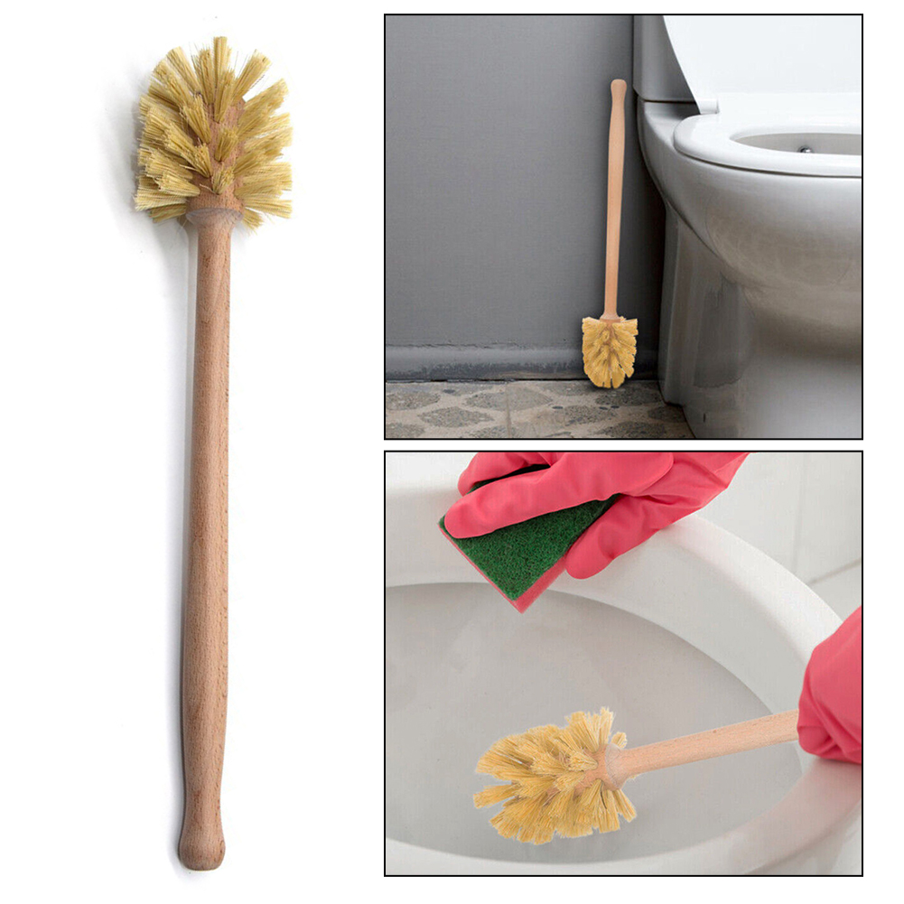 1PC Wooden Toilet Brush Long H - Home Bathroom Supplies ulasan dan harga