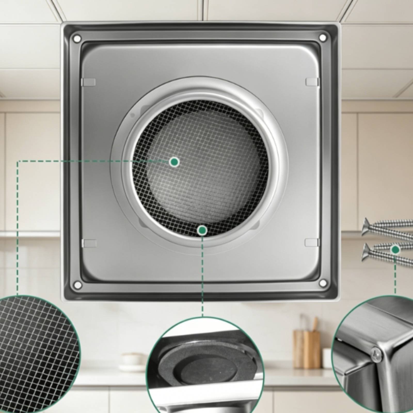 Backdraft Damper Hood Black Fi - Home Kitchen & Bathroom ulasan dan harga