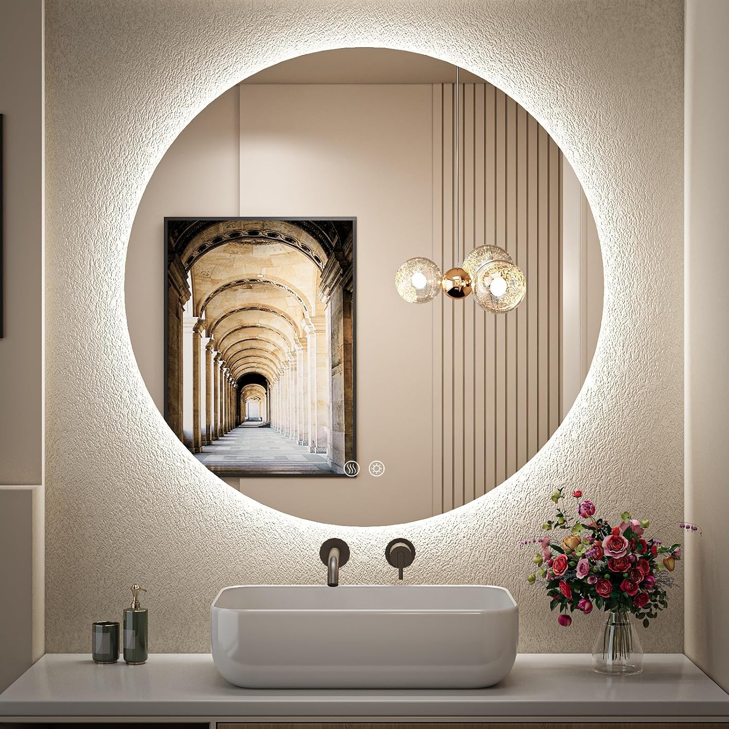 Luxury LED Bathroom Mirror Tou - Bathroom Mirror Led ulasan dan harga