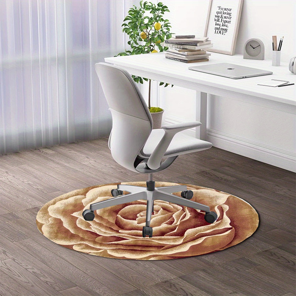 3D Rose Petal Round Rug Flanne - Home Made Bathroom Vanity ulasan dan harga