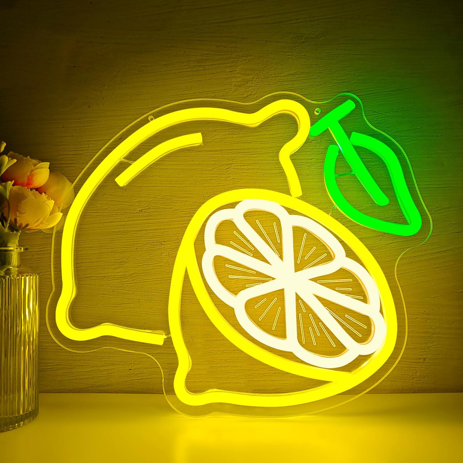 Lemon Neon Sign Dimmable LED L - Home Bathroom ulasan dan harga